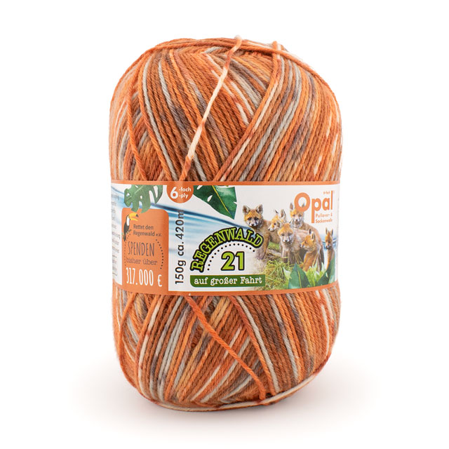毛糸 Opal-オパール- レーゲンヴァルト21 6ply/6本撚り 11616.キタキツネ 06Co99j