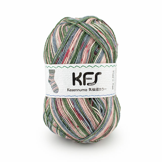 毛糸 Opal-オパール- 気仙沼カラー 4ply/4本撚り KFS106.桜/グリーン・ピンク系マルチカラー 06Co99j