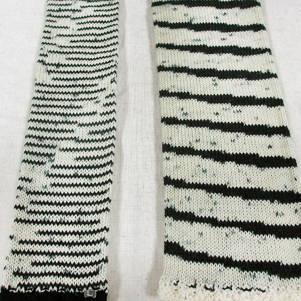 毛糸 Opal-オパール- 気仙沼カラー 4ply/4本撚り KFS127.ゼブラ/アイボリー・チャコール系 06Co99j