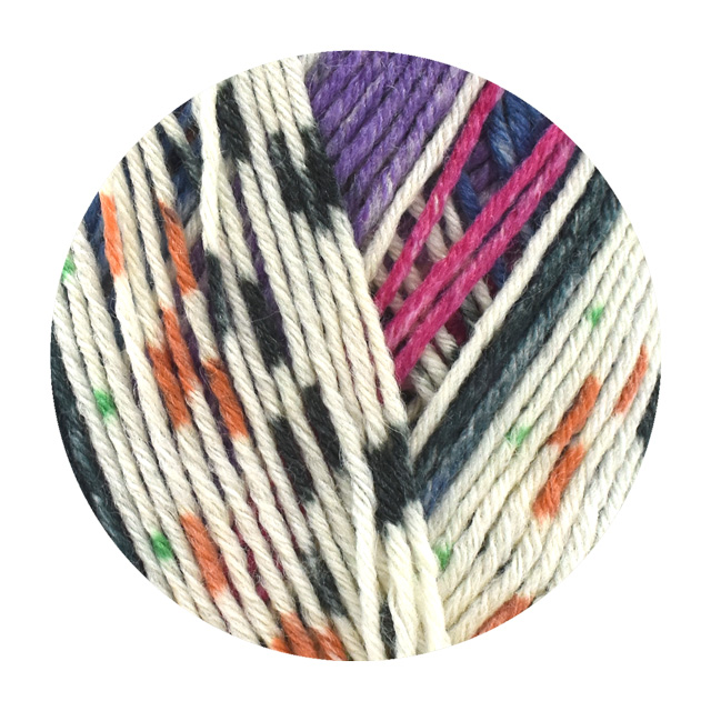 毛糸 Opal-オパール- KFSオリジナルカラー 6ply/6本撚り ぽっちゃり君 KFS162.マイスマイル/ブルー・パープル系マルチカラー 06Co99j