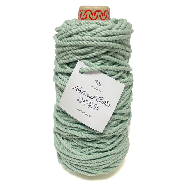手編み糸 sawada itto Natural Cotton CORD 2.ライトグリーン 06Co99_