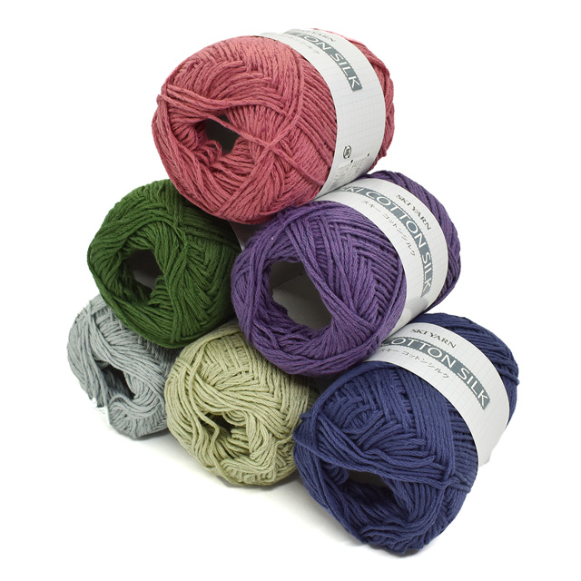 手編み糸 スキー コットンシルク 色番401 06Co99_