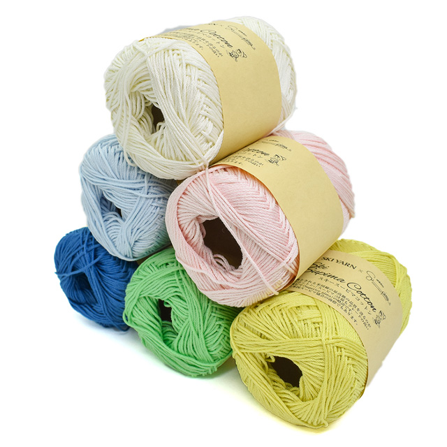 手編み糸 スキー スーピマコットン 色番5028 06Co99_