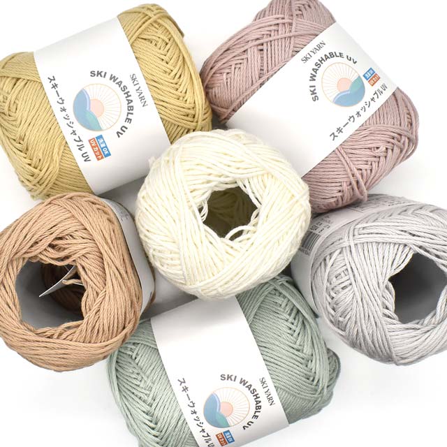手編み糸 スキー ウォッシャブルUV 5204.ライトグレー 06Co99_