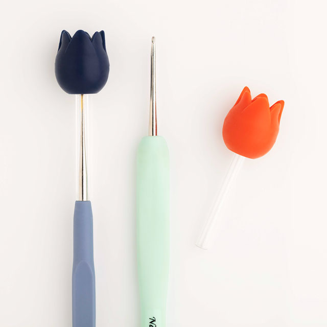 Tulip-チューリップ- 編み針キャップ(大)(AC-049) オレンジ 2個入 06Cq99_