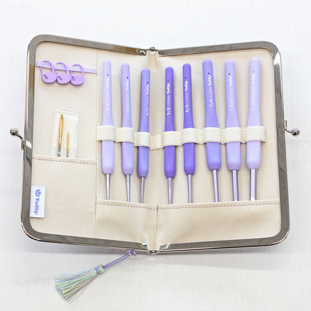 Tulip-チューリップ- エティモ ムラサキ クッショングリップ付きかぎ針セット(TEM-001) 06Cq99j