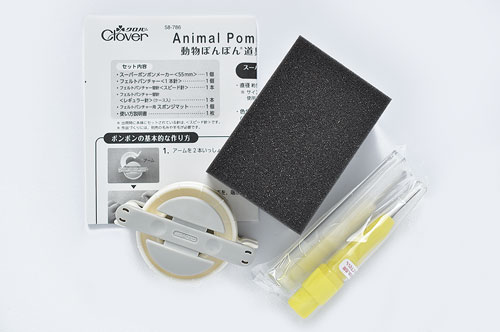 クロバー 動物ぽんぽん道具セット(58-786) 99Zz99_