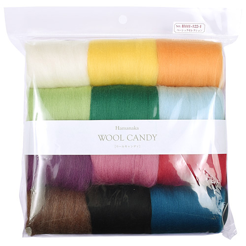 フェルト羊毛 ハマナカ ウールキャンディ 12色セット（H441-122） 1.ベーシックセレクション 06Bl99_