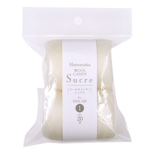 フェルト羊毛 ハマナカ ウールキャンディ・シュクル・ソリッド（H441-126） 1.白 06Bl99_