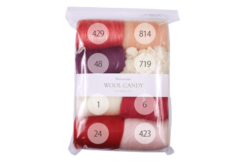 フェルト羊毛 ハマナカ ウールキャンディ 8色セット(H441-121) 1.ジュエルピンク 06Bl99_