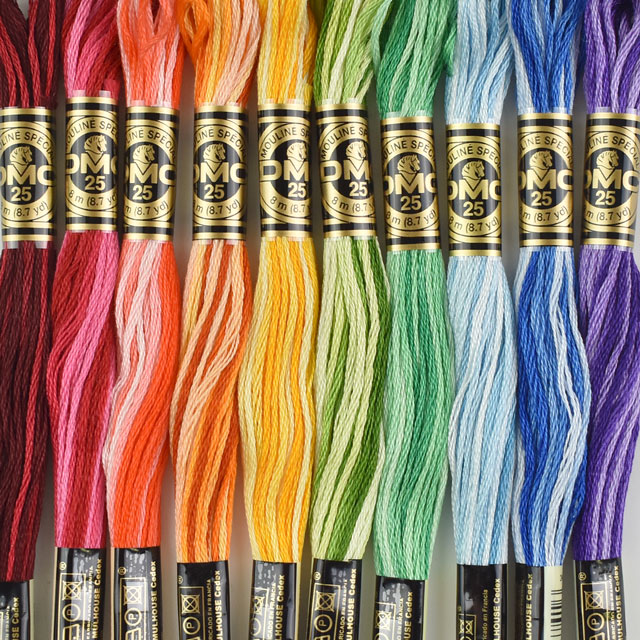 刺しゅう材料 DMC 刺繍糸 25番 グラデーション 色番48 06Bg99_