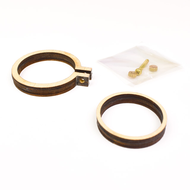 刺しゅう材料 ミニチュア刺繍枠 リング円 中(SJ-260) ホワイト 06Bg99_