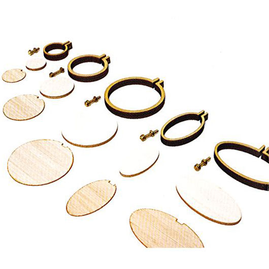 刺しゅう材料 ミニチュア刺繍枠 楕円横 大(SJ-243) ナチュラル 06Bg99_