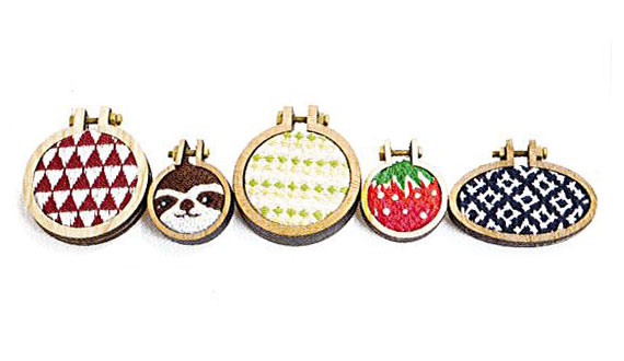 刺しゅう材料 ミニチュア刺繍枠 楕円横 大(SJ-243) ナチュラル 06Bg99_