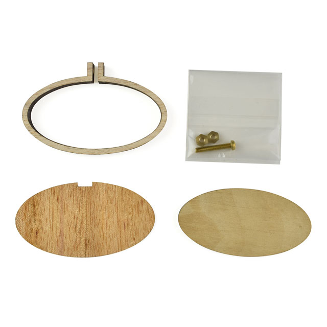 刺しゅう材料 ミニチュア刺繍枠 楕円横 大(SJ-243) ナチュラル 06Bg99_