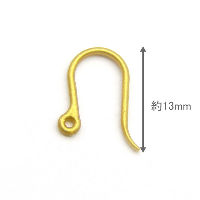 ピアスパーツ 樹脂フックピアス(D-26-G) 約13mm G.ゴールド 2ペア入 06Af99_