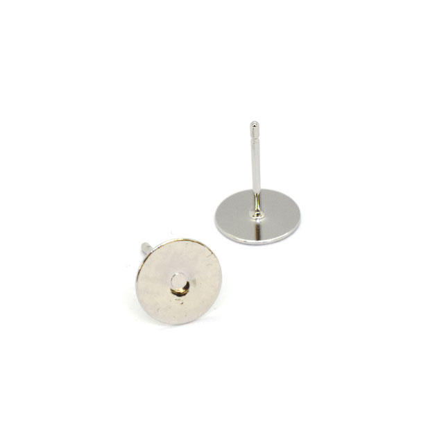 ピアスパーツ 丸皿ピアス(D-90-R) 約8mm R.シルバー 1ペア入 06Af99_