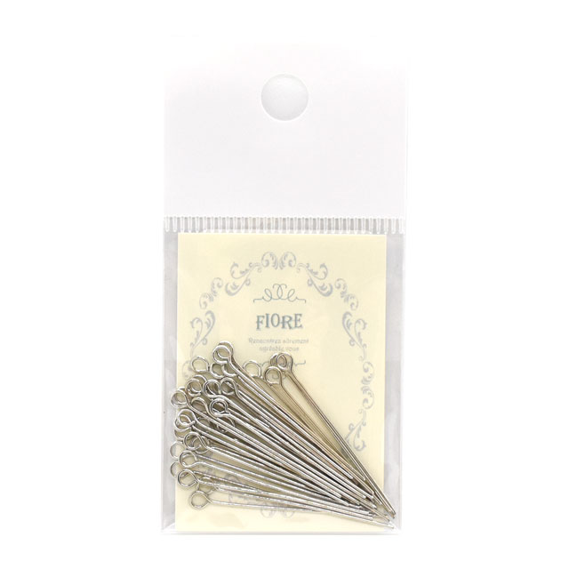 アクセサリーパーツ 9ピン(F-42-R) 線径0.6mm×長さ30mm R.シルバー 約31本 06Af99_