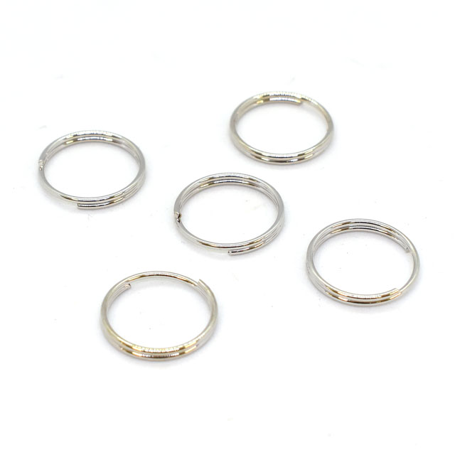 アクセサリーパーツ 二重カン(F-113-R) 線径0.8mm×外形13mm R.シルバー 5個入 06Af99_