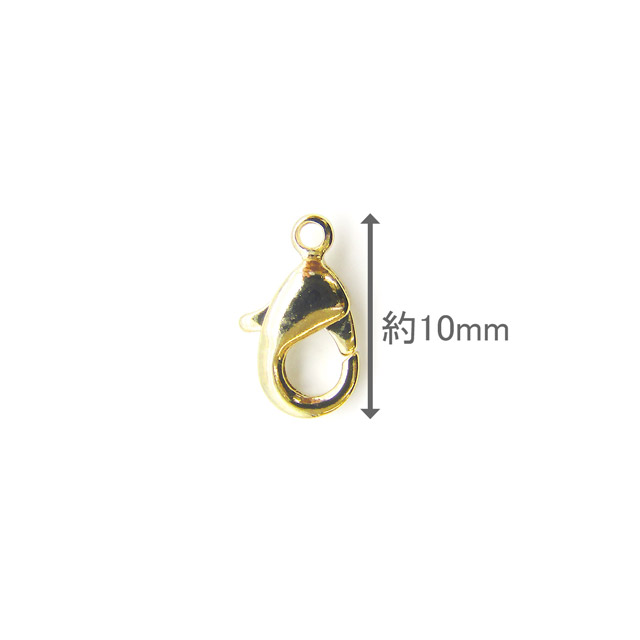 アクセサリーパーツ カニカン(F-132-G) 約10mm G.ゴールド 2個入 06Af99_