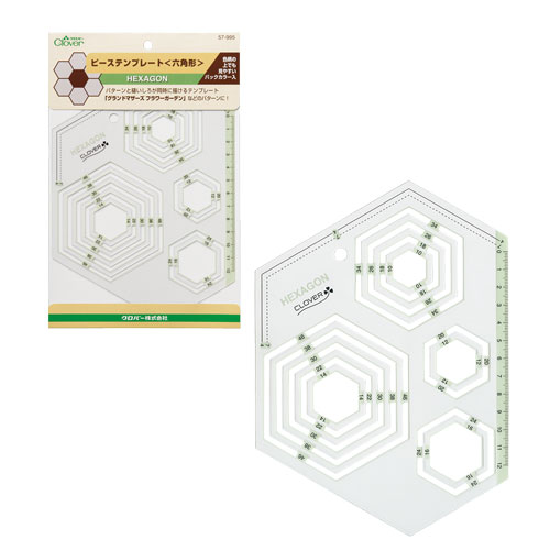 クロバー ピーステンプレート 六角形(57-995) 08Ac99_