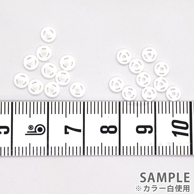 ドール用 樹脂スナップ 4mm クリア 10組入 06Ab99_