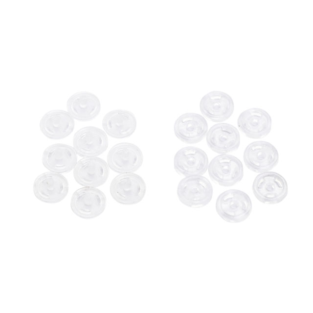 ドール用 樹脂スナップ 4mm クリア 10組入 06Ab99_