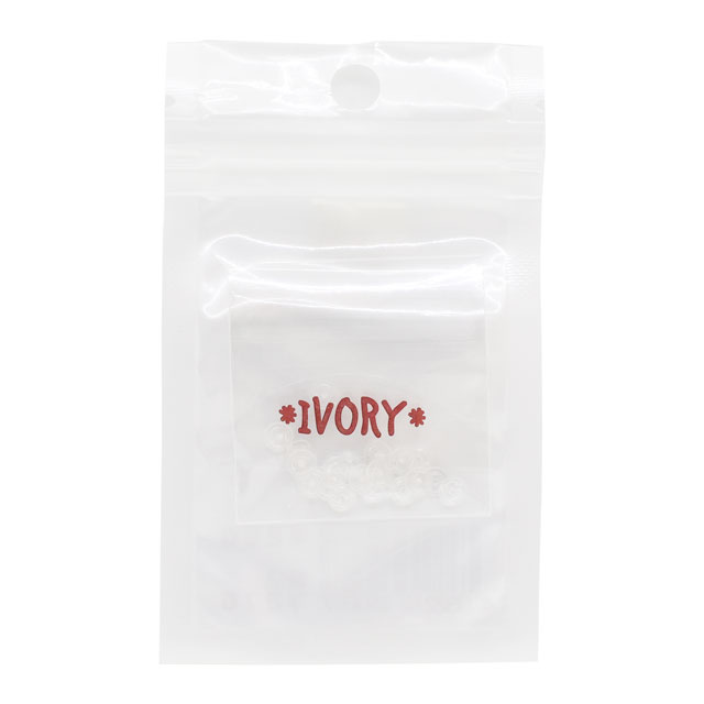 ドール用 樹脂スナップ 4mm クリア 10組入 06Ab99_