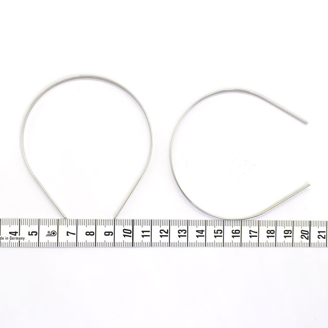 ドール用 ワイヤーカチューシャ 大 約75mm シルバー 2本入 06Ab99_