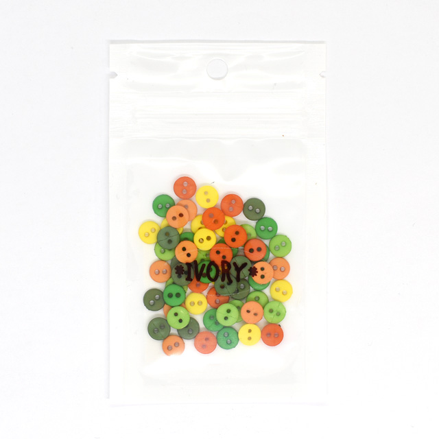 ドール用 2つ穴 プラボタン 6mm 60個入 ビタミンカラー 06Ab99_