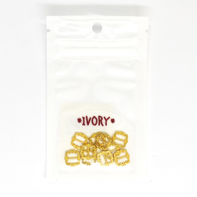 ドール用 メッキバックル デコラ 約5.5mm弱 10個入 Gゴールド 06Ab99_