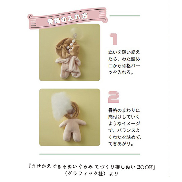 ドール用資材 骨格パーツ ぬいスケルトン Mサイズ 06Ab99j