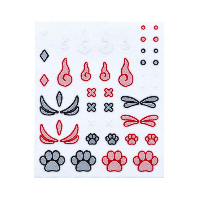 KIYOHARA(清原) ぬいフロッキーシ-ト(NUIW-83) C.レッド/ブラック/ホワイト 06Ab99_