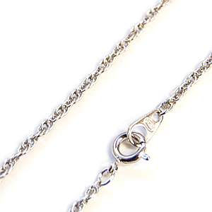 ネックレスチェーン ダブルあずき(D235S) 63cm ロジウム(シルバー) 06Ae99_