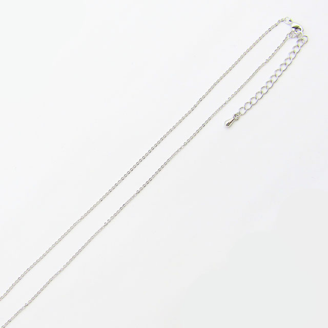 ネックレスチェーン ネックレス 小豆(E-51-R) 約40cm+アジャスター約5cm R.シルバー 06Af99_