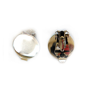 イヤリングパーツ 板バネ皿(ET-006) 15mm シルバー 99Zz99_