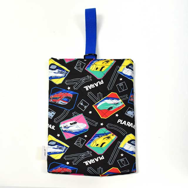 完成品 キルトシューズケース プラレール（QPL6-1680） クロ 15Yy88_