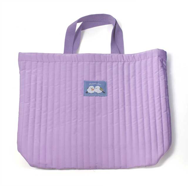 完成品 レッスンバッグ大 ヌビ シマエナガ(QMP5-1901) パープル 15Yy88_