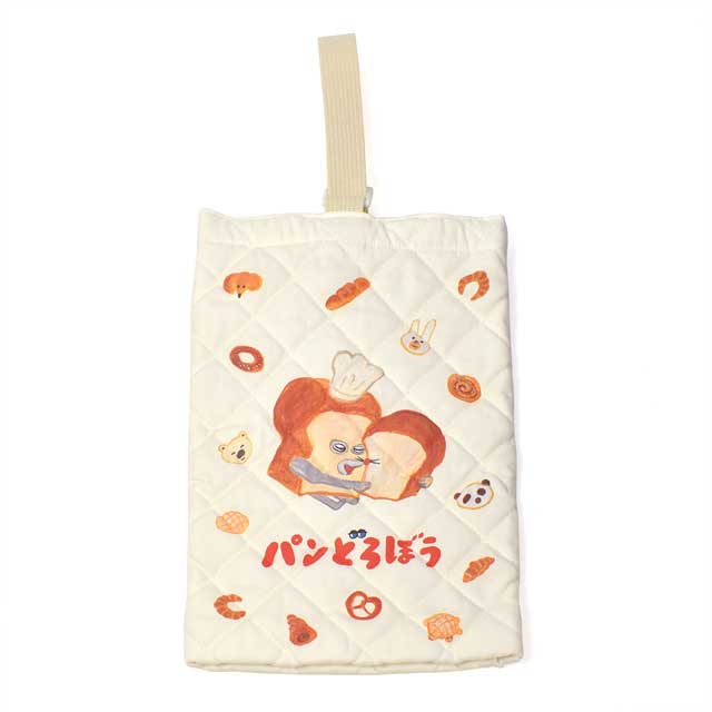 完成品 キルトシューズケース パンどろぼう(QPD2-1680) オフホワイト 15Yy88_