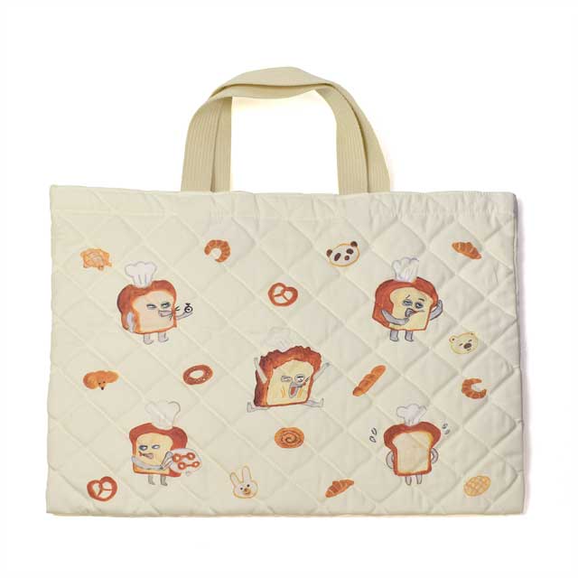 完成品 キルトレッスンバッグ パンどろぼう(QPD2-2181) オフホワイト 15Yy88_