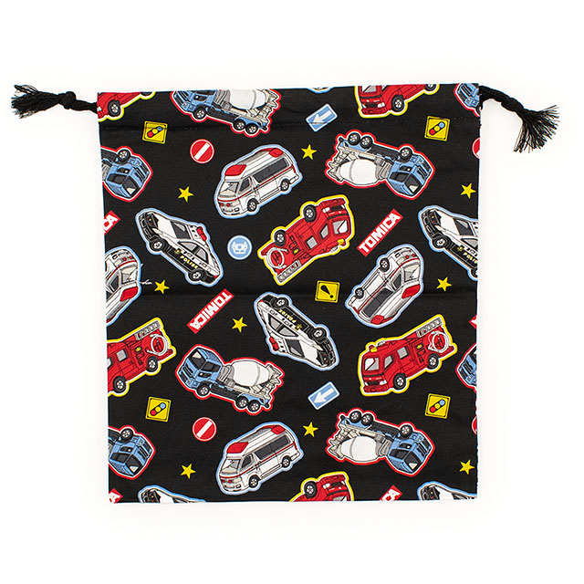 完成品 トミカ 巾着袋M(HTM7-980) クロ 14yy88_