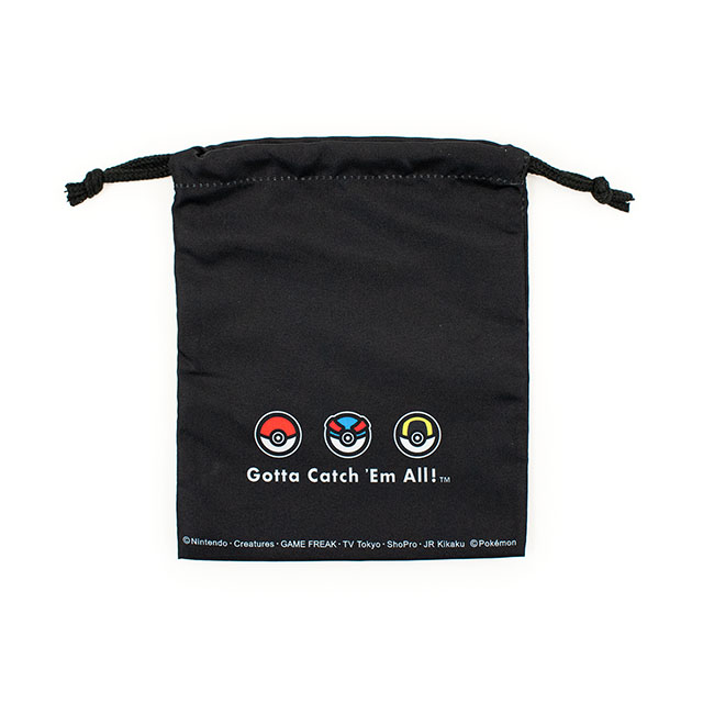 完成品 ポケットモンスター モンスターボール 巾着袋S(LPK7-951) クロ 14yy88_