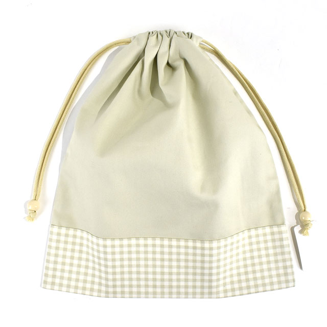 完成品 体操着袋/巾着(23BAG-T) BE.ベージュ/セージグレー 09Ad07_