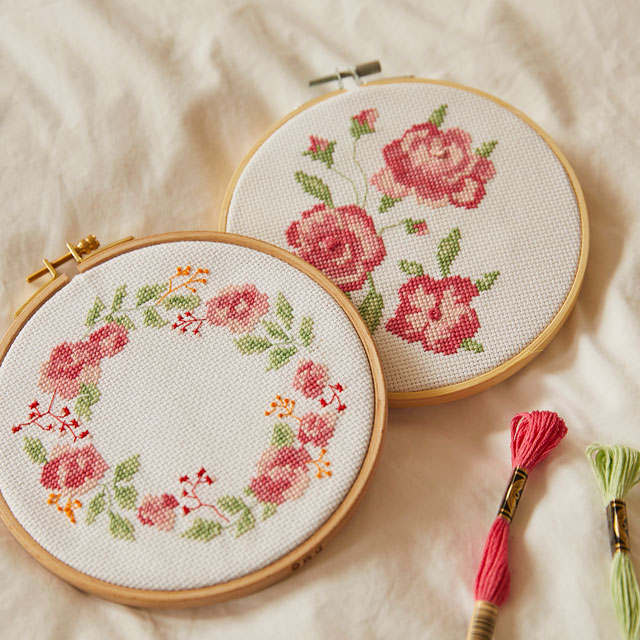 刺しゅうキット DMC トランキル・ローズ クロスステッチデュオキット(BK1955) 06Bi99_