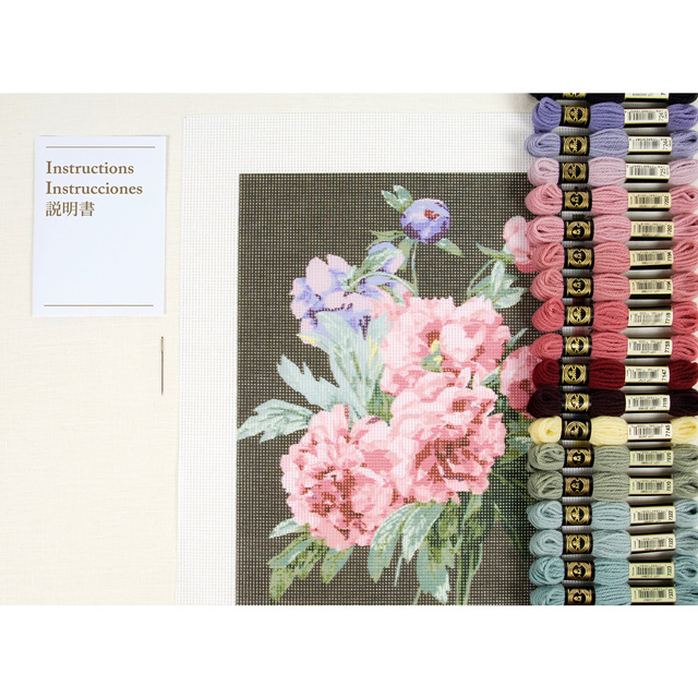 刺しゅうキット DMC×ルーヴル美術館 Le Louvre Collection ニードルポイントキット ルドゥーテ 「牡丹の枝」(C123K/81) 06Bi99_