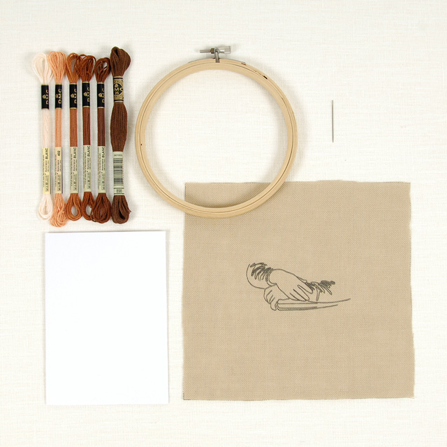 刺しゅうキット DMC×ルーヴル美術館 Le Louvre Collection フリーステッチキット ダ・ヴィンチ 「モナ・リザ」より モナ・リザの手元(TB185/81) 06Bi99_