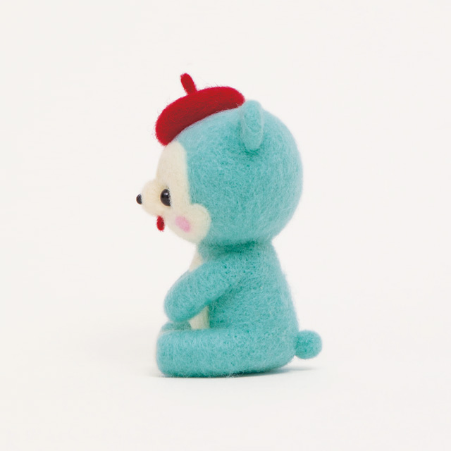 ニードルフェルトキット アクレーヌでつくるレトロアニマル(H441-614) 水色のクマ 06Bl99_