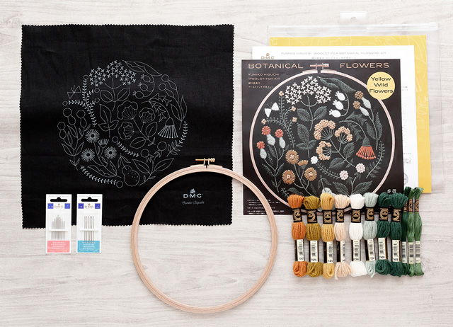 刺しゅうキット DMC×樋口愉美子 Yellow Wild Flower/黄色い野花(JPT38) 06Bi99_
