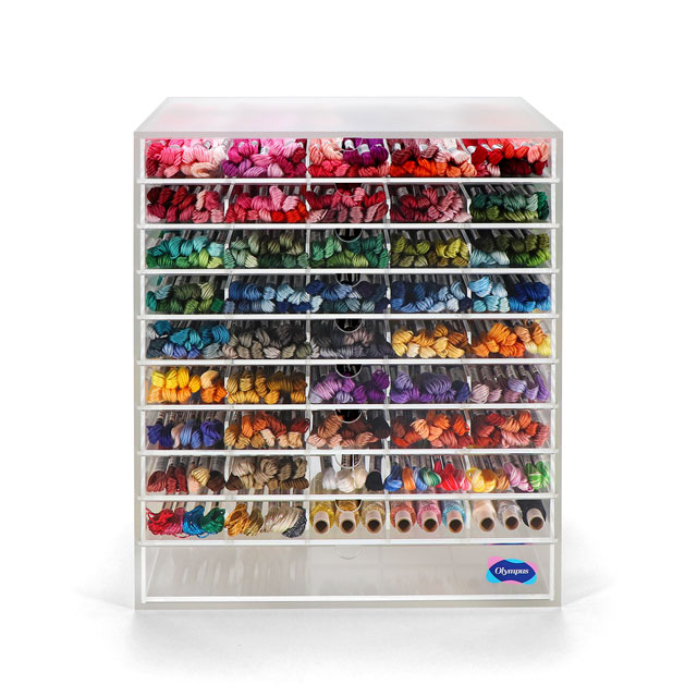 オリムパス刺しゅう糸25単色全色セット+アクリルケース 14Yy88j