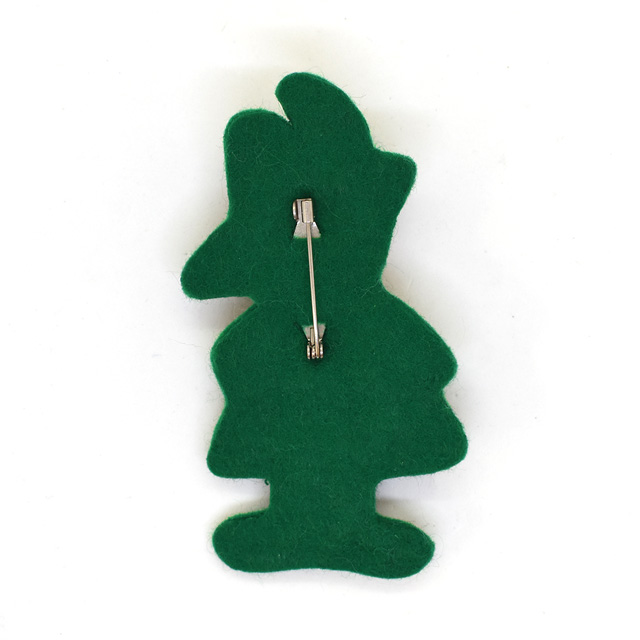 ニードルフェルトキット MOOMIN ふわふわ羊毛ブローチ ブローチピン付(YFK-003) スナフキン 06Bk99_